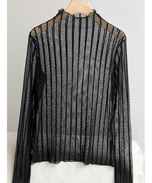 レースハイネックトップス