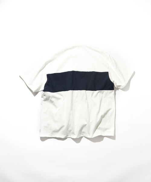 NAUTICA（ノーティカ）の「NAUTICA/ノーティカ Panel Border S/S Pocket Tee/パネルボーダー ショートスリーブTシャツ（Tシャツ/カットソー・メンズ・グリーン/ネイビー/ホワイト/ライトグレー/ブラック・LARGE/SMALL/X-LARGE/MEDIUM）」の15枚目の写真