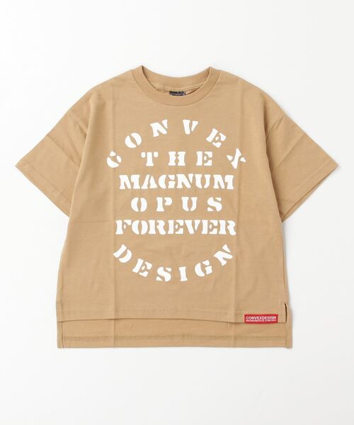 CONVEX(コンベックス)の「CONVEX スリットWIDE-T(Tシャツ/カットソー・キッズ・ベージュ/オフホワイト/ブラック/グレー・140cm/150cm/160cm/130cm/120cm)」の4枚目の写真