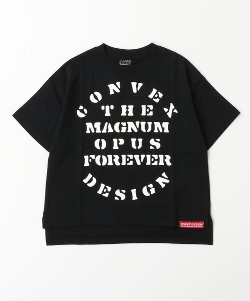 CONVEX(コンベックス)の「CONVEX スリットWIDE-T(Tシャツ/カットソー・キッズ・ベージュ/オフホワイト/ブラック/グレー・140cm/150cm/160cm/130cm/120cm)」の2枚目の写真