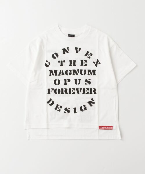 CONVEX(コンベックス)の「CONVEX スリットWIDE-T(Tシャツ/カットソー・キッズ・ベージュ/オフホワイト/ブラック/グレー・140cm/150cm/160cm/130cm/120cm)」の9枚目の写真
