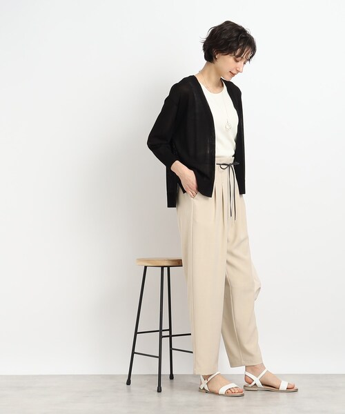 DRESKIP（ドレスキップ）の「◆さらっと羽織って軽やかに トッパ－カーディガン（カーディガン/ボレロ・レディース・イエロー/ネイビー/ライトベージュ/オフホワイト/ダークオレンジ/ブルー/ブラック/グリーン・00）」の16枚目の写真