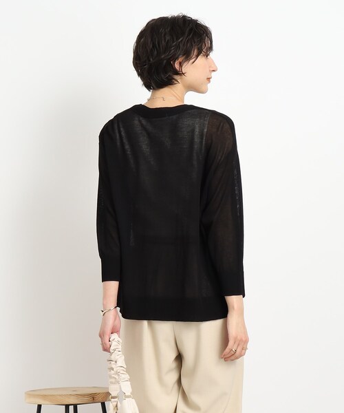 DRESKIP（ドレスキップ）の「◆さらっと羽織って軽やかに トッパ－カーディガン（カーディガン/ボレロ・レディース・イエロー/ネイビー/ライトベージュ/オフホワイト/ダークオレンジ/ブルー/ブラック/グリーン・00）」の20枚目の写真