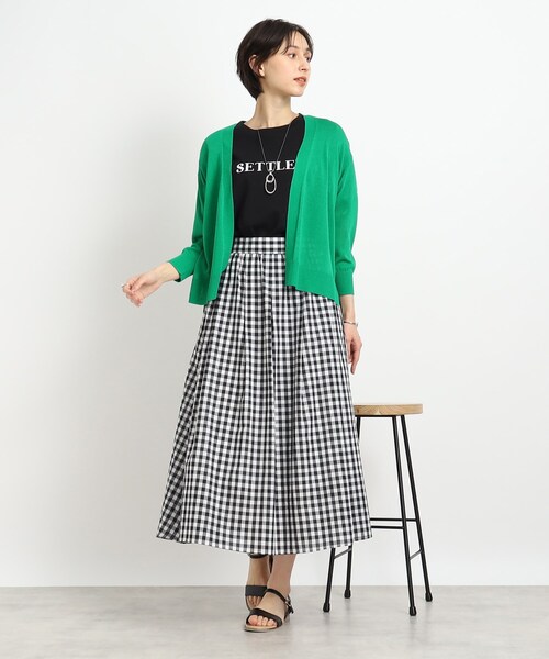 DRESKIP（ドレスキップ）の「◆さらっと羽織って軽やかに トッパ－カーディガン（カーディガン/ボレロ・レディース・イエロー/ネイビー/ライトベージュ/オフホワイト/ダークオレンジ/ブルー/ブラック/グリーン・00）」の21枚目の写真