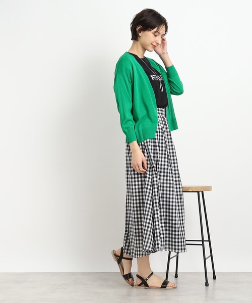 DRESKIP（ドレスキップ）の「◆さらっと羽織って軽やかに トッパ－カーディガン（カーディガン/ボレロ・レディース・イエロー/ネイビー/ライトベージュ/オフホワイト/ダークオレンジ/ブルー/ブラック/グリーン・00）」の22枚目の写真