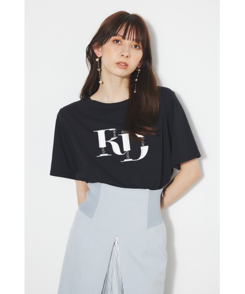 rienda（リエンダ）の「RDTシャツ 春服（Tシャツ/カットソー・レディース・ベージュ/マルチ/ホワイト/ピンク/ベージュ系その他/ブラック/ライトグリーン/ライトイエロー・FREE）」の9枚目の写真