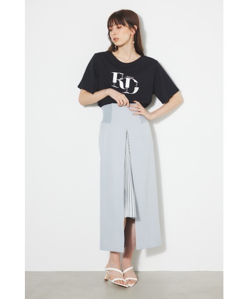 rienda（リエンダ）の「RDTシャツ 春服（Tシャツ/カットソー・レディース・ベージュ/マルチ/ホワイト/ピンク/ベージュ系その他/ブラック/ライトグリーン/ライトイエロー・FREE）」の10枚目の写真