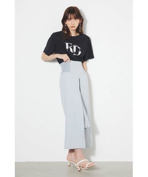 rienda（リエンダ）の「RDTシャツ 春服（Tシャツ/カットソー・レディース・ベージュ/マルチ/ホワイト/ピンク/ベージュ系その他/ブラック/ライトグリーン/ライトイエロー・FREE）」の12枚目の写真
