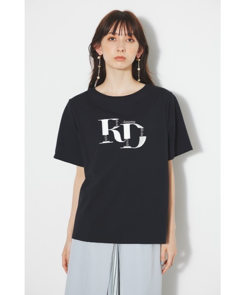 rienda（リエンダ）の「RDTシャツ 春服（Tシャツ/カットソー・レディース・ベージュ/マルチ/ホワイト/ピンク/ベージュ系その他/ブラック/ライトグリーン/ライトイエロー・FREE）」の13枚目の写真