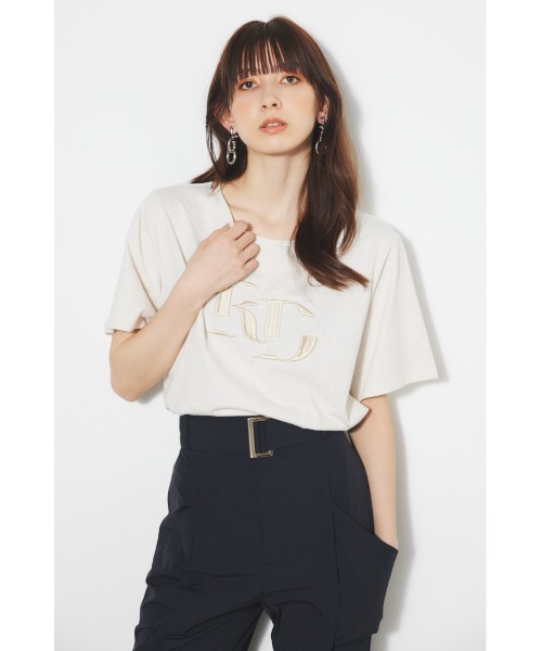 rienda（リエンダ）の「RDTシャツ 春服（Tシャツ/カットソー・レディース・ベージュ/マルチ/ホワイト/ピンク/ベージュ系その他/ブラック/ライトグリーン/ライトイエロー・FREE）」の15枚目の写真