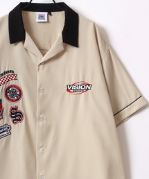 VISION STREET WEAR | VISION STREET WEAR/ヴィジョンストリートウェア オーバーサイズ ワッペン刺繍 クレリック オープンカラー 半袖シャツ/ボーリングシャツ(シャツ/ブラウス)