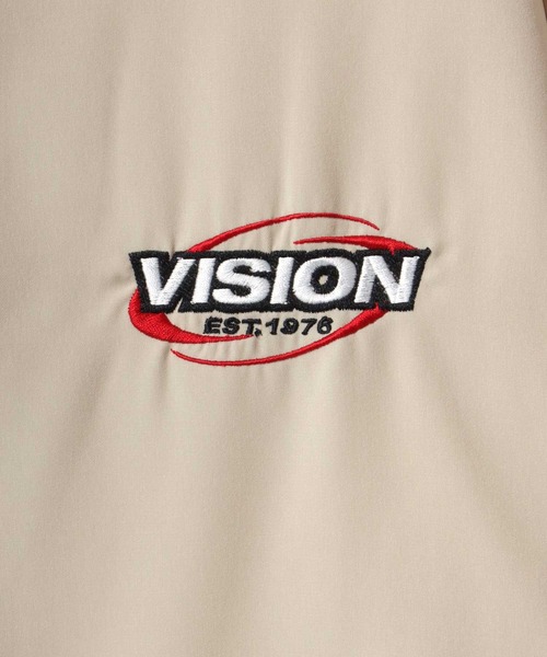 VISION STREET WEAR(ヴィジョンストリートウェア)の「VISION STREET WEAR/ヴィジョンストリートウェア オーバーサイズ ワッペン刺繍 クレリック オープンカラー 半袖シャツ/ボーリングシャツ(シャツ/ブラウス・メンズ・アイボリー/ブラック/グレイッシュブルー・M/L/LL)」の9枚目の写真
