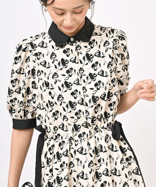 rps(アールピーエス)の「ウエストリボンショルダータックワンピース(ワンピース・レディース・アイボリー/ブラック/ベージュ・フリー)」の8枚目の写真