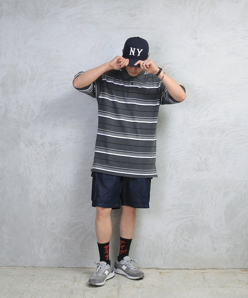 WAIPER.inc(ワイパーインク)の「Cal Top-Polo Shirt #333(ポロシャツ・メンズ・ブラック/チャコールグレー・M/XL/L/S)」の8枚目の写真