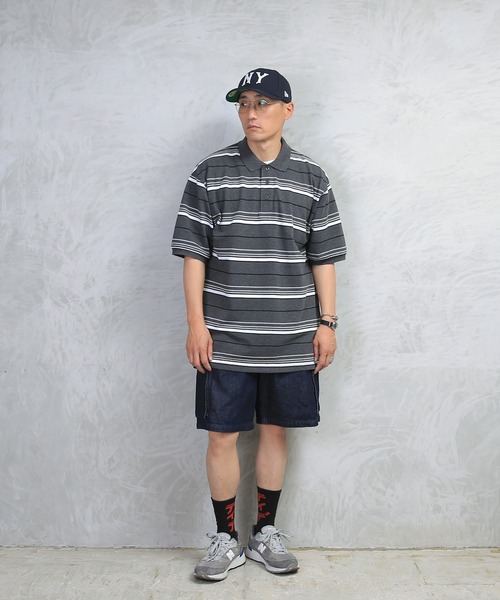 WAIPER.inc(ワイパーインク)の「Cal Top-Polo Shirt #333(ポロシャツ・メンズ・ブラック/チャコールグレー・M/XL/L/S)」の9枚目の写真