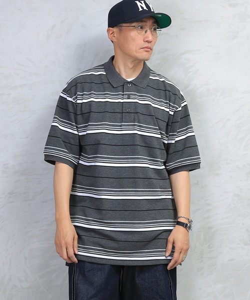 WAIPER.inc(ワイパーインク)の「Cal Top-Polo Shirt #333(ポロシャツ・メンズ・ブラック/チャコールグレー・M/XL/L/S)」の6枚目の写真
