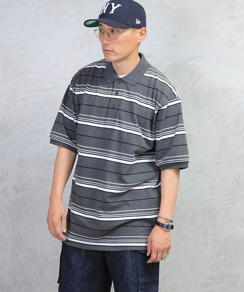 WAIPER.inc(ワイパーインク)の「Cal Top-Polo Shirt #333(ポロシャツ・メンズ・ブラック/チャコールグレー・M/XL/L/S)」の10枚目の写真