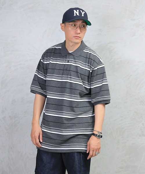 WAIPER.inc(ワイパーインク)の「Cal Top-Polo Shirt #333(ポロシャツ・メンズ・ブラック/チャコールグレー・M/XL/L/S)」の7枚目の写真