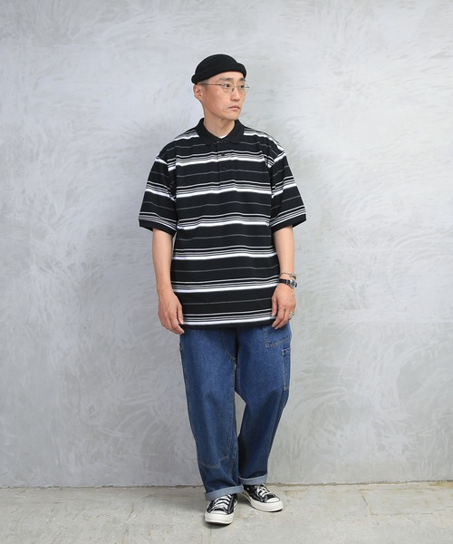 WAIPER.inc(ワイパーインク)の「Cal Top-Polo Shirt #333(ポロシャツ・メンズ・ブラック/チャコールグレー・M/XL/L/S)」の12枚目の写真