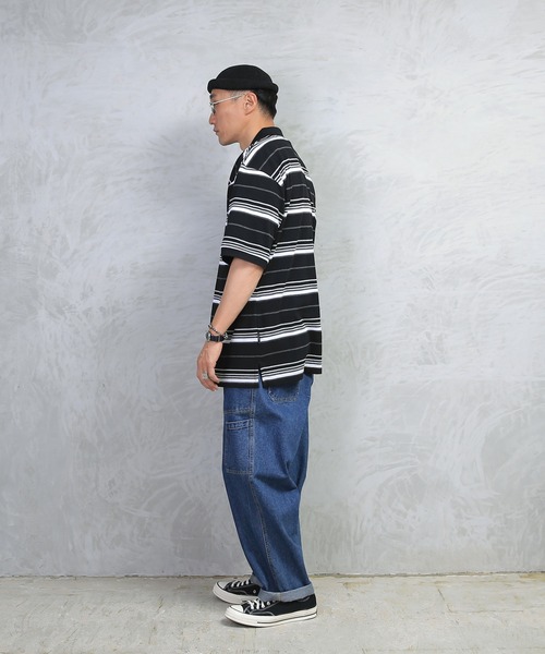 WAIPER.inc(ワイパーインク)の「Cal Top-Polo Shirt #333(ポロシャツ・メンズ・ブラック/チャコールグレー・M/XL/L/S)」の13枚目の写真