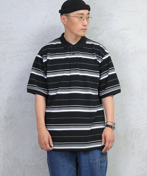WAIPER.inc(ワイパーインク)の「Cal Top-Polo Shirt #333(ポロシャツ・メンズ・ブラック/チャコールグレー・M/XL/L/S)」の15枚目の写真