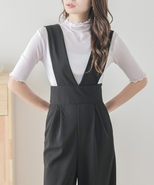 AMELY(エミリー)の「メロウシアートップス(Tシャツ/カットソー・レディース・ダークグレー/ブラック系その他/ホワイト系その他/ベージュ/ホワイト/ブラック/ピンク・フリー)」の2枚目の写真