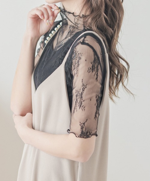 AMELY(エミリー)の「メロウシアートップス(Tシャツ/カットソー・レディース・ダークグレー/ブラック系その他/ホワイト系その他/ベージュ/ホワイト/ブラック/ピンク・フリー)」の13枚目の写真