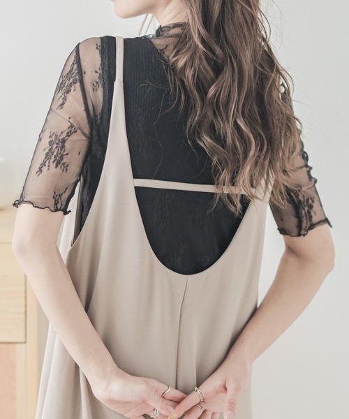 AMELY(エミリー)の「メロウシアートップス(Tシャツ/カットソー・レディース・ダークグレー/ブラック系その他/ホワイト系その他/ベージュ/ホワイト/ブラック/ピンク・フリー)」の14枚目の写真