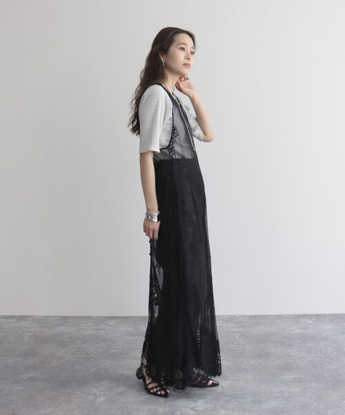 fredy emue（フレディエミュ）の「レース2WAYロングジレ（ベスト・レディース・オフホワイト/ブラック・38）」の17枚目の写真