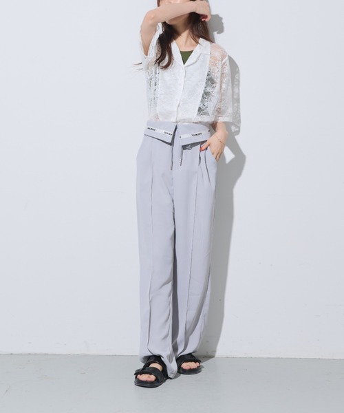 Solace（ソレイス）の「レース開襟オーバーシャツ（シャツ/ブラウス・レディース・ホワイト/ブラック・FREE）」の20枚目の写真