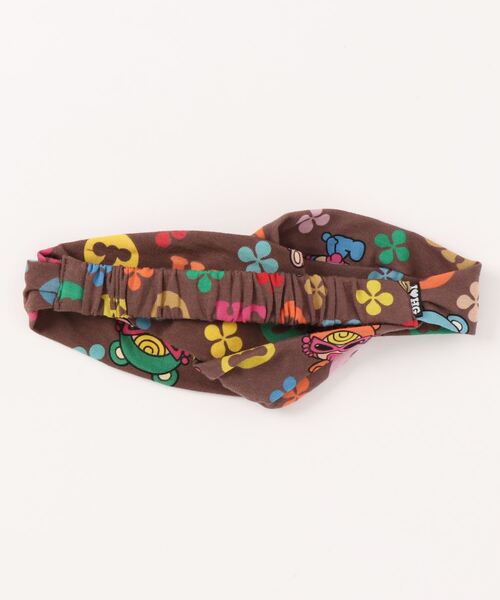 HYSTERIC MINI（ヒステリックミニ）の「TEDDY MINI MONOGRAM総柄 ヘアバンド（ヘアバンド・キッズ・ホワイト/ベージュ・FREE）」の3枚目の写真