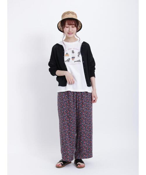 Samansa Mos2（サマンサ モスモス）の「小花柄綿レーヨンストレートパンツ（その他パンツ・レディース・ピンク/パープル/イエロー・F）」の17枚目の写真