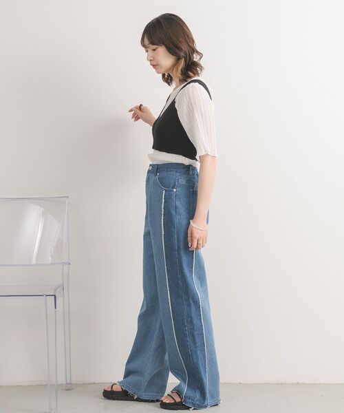 RETRO GIRL(レトロガール)の「サイドラインデニムPT(その他パンツ・レディース・ブラック/ブルー・FREE)」の21枚目の写真