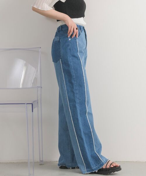 RETRO GIRL(レトロガール)の「サイドラインデニムPT(その他パンツ・レディース・ブラック/ブルー・FREE)」の22枚目の写真