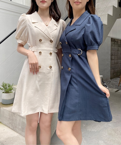 NOMAE ミニワンピース NOMAE（ノーマエ）の「リネンライクトレンチミニワンピース