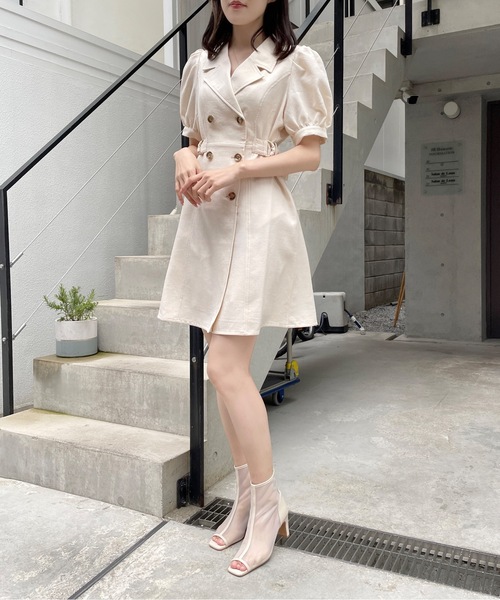 NOMAE ミニワンピース NOMAE（ノーマエ）の「リネンライクトレンチミニワンピース