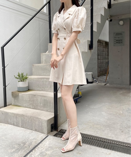 NOMAE ミニワンピース NOMAE ワンピース BACKリボンミニワンピース : ZOZOTOWN Yahoo