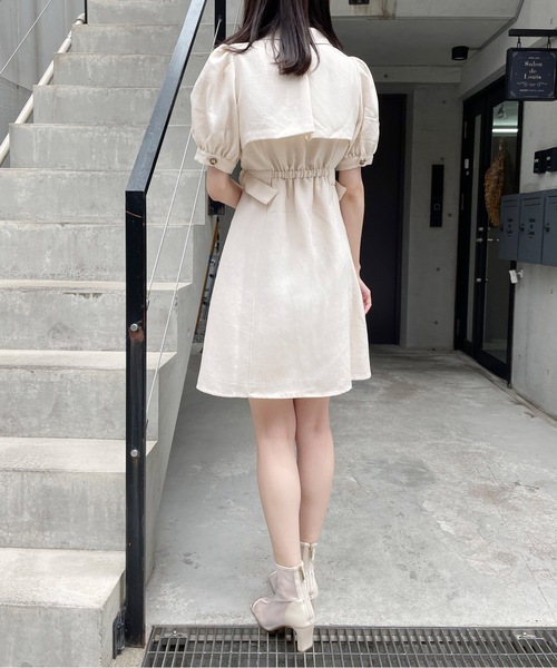 NOMAE ミニワンピース NOMAE ワンピース BACKリボンミニワンピース : ZOZOTOWN Yahoo