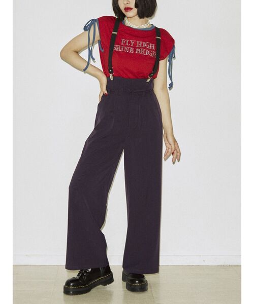 jouetie(ジュエティ)の「サスペンダールーズパンツ(その他パンツ・レディース・ブラック/パープル/グレー・MEDIUM)」の16枚目の写真