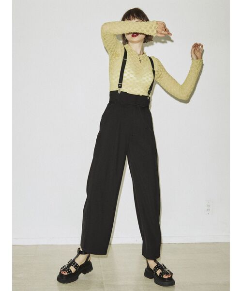 jouetie(ジュエティ)の「サスペンダールーズパンツ(その他パンツ・レディース・ブラック/パープル/グレー・MEDIUM)」の8枚目の写真