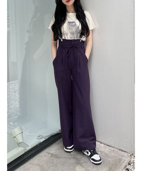 jouetie(ジュエティ)の「サスペンダールーズパンツ(その他パンツ・レディース・ブラック/パープル/グレー・MEDIUM)」の11枚目の写真