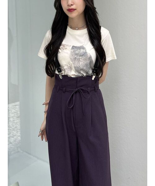 jouetie(ジュエティ)の「サスペンダールーズパンツ(その他パンツ・レディース・ブラック/パープル/グレー・MEDIUM)」の13枚目の写真