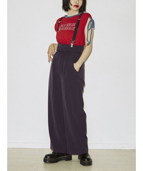 jouetie(ジュエティ)の「サスペンダールーズパンツ(その他パンツ・レディース・ブラック/パープル/グレー・MEDIUM)」の17枚目の写真