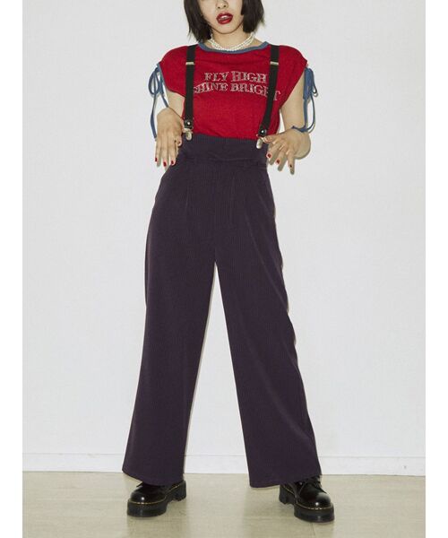 jouetie(ジュエティ)の「サスペンダールーズパンツ(その他パンツ・レディース・ブラック/パープル/グレー・MEDIUM)」の18枚目の写真