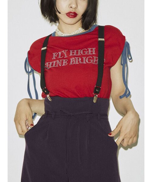 jouetie(ジュエティ)の「サスペンダールーズパンツ(その他パンツ・レディース・ブラック/パープル/グレー・MEDIUM)」の21枚目の写真