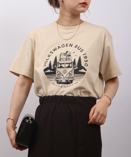 Volkswagen(フォルクスワーゲン)の「Volkswagen プリントクルーネック半袖Tシャツ(Tシャツ/カットソー・メンズ・ベージュ/インディゴブルー/ライトブルー・M/XL/L)」の15枚目の写真