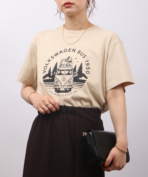 FTC VW ロゴ Tシャツ 半袖 クルーネック 3色 送料込み セール】Volkswagen プリントクルーネック半袖Tシャツ（Tシャツ