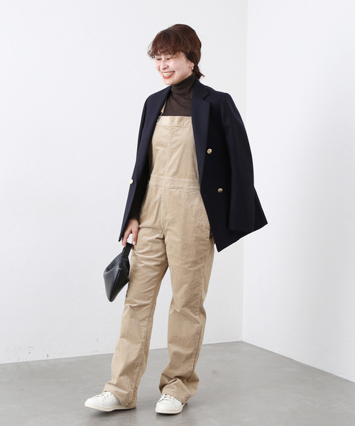 IENA（イエナ）の「コーデュロイ オーバーオール（サロペット/オーバーオール・レディース・チャコールグレー/ベージュ・36/38）」の5枚目の写真