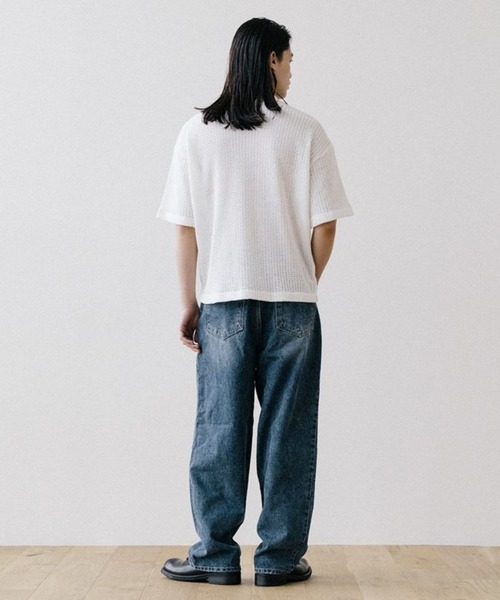 ALAND(エーランド)の「VASTIC/Half Knit カーディガン 2967028(カーディガン/ボレロ・メンズ・ブラック/アイボリー・MEDIUM/LARGE)」の6枚目の写真