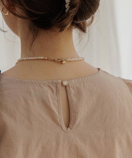 flower（フラワー）の「リボンカフブラウス（シャツ/ブラウス・レディース・ブラウン/ベージュ・FREE）」の9枚目の写真